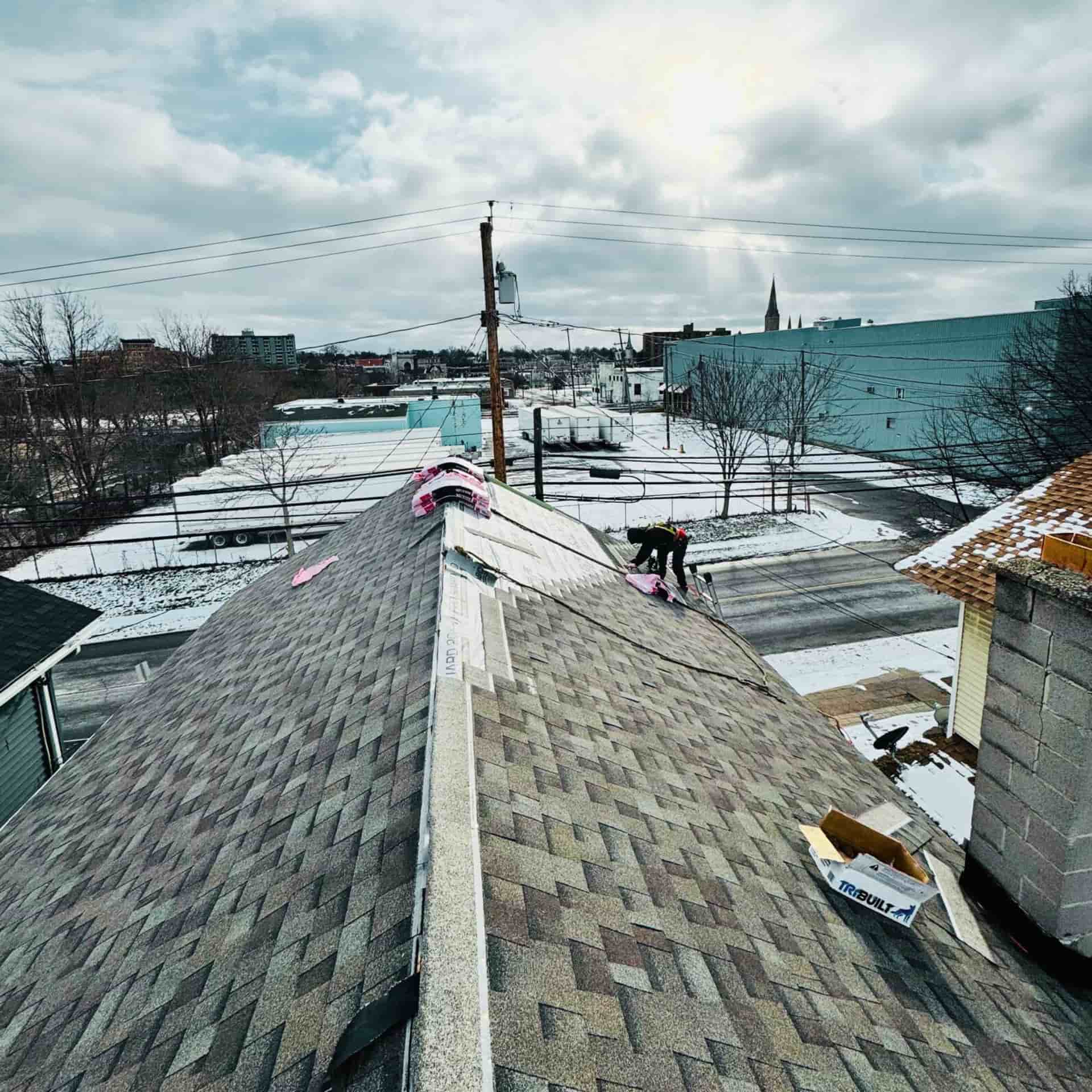Roof installation by Amaru Roofing in Buffalo and Western New York